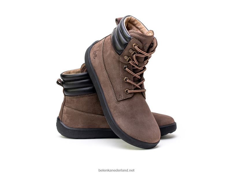 Heren Be Lenka laarzen op blote voeten nevada 08T6T36 chocolade