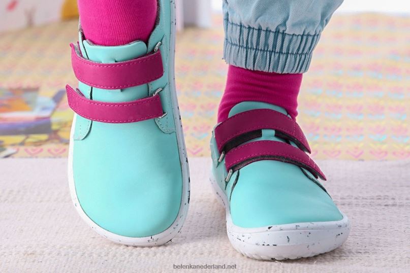Be Lenka kinderen op blote voeten vrolijk 08T6T209 hemelsblauw en roze