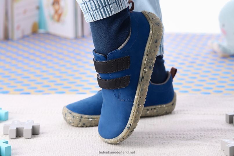 Be Lenka kinderen op blote voeten vrolijk 08T6T213 blauw Zwart
