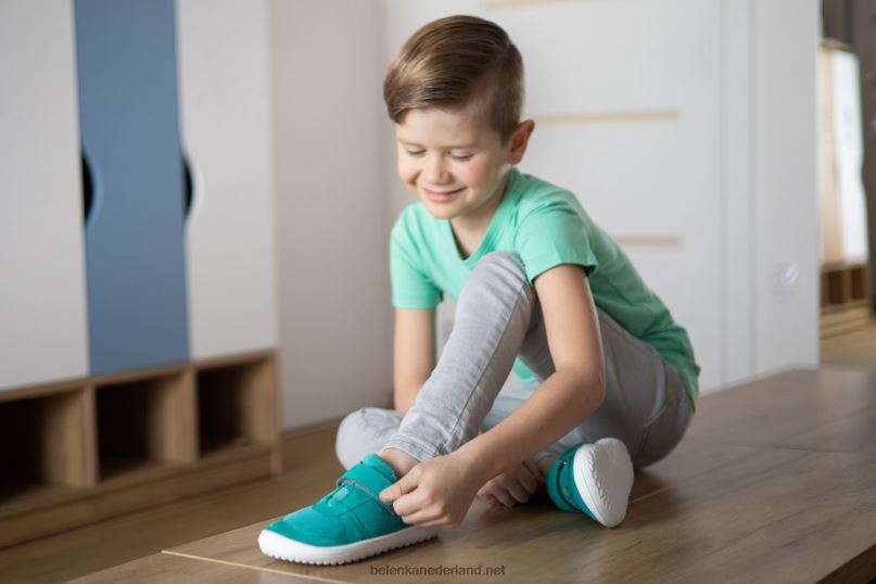 Be Lenka kinderschoenen op blote voeten - vreugde 08T6T218 aqua groen