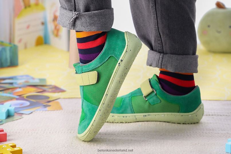 Be Lenka kinderschoenen op blote voeten - vreugde 08T6T222 allemaal groen