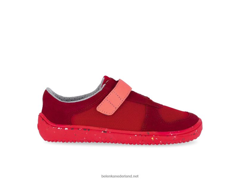 Be Lenka kinderschoenen op blote voeten - vreugde 08T6T223 helemaal rood