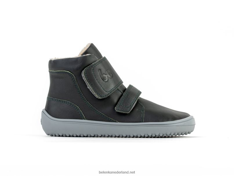 Be Lenka kinderen winter panda op blote voeten 08T6T188 houtskool zwart