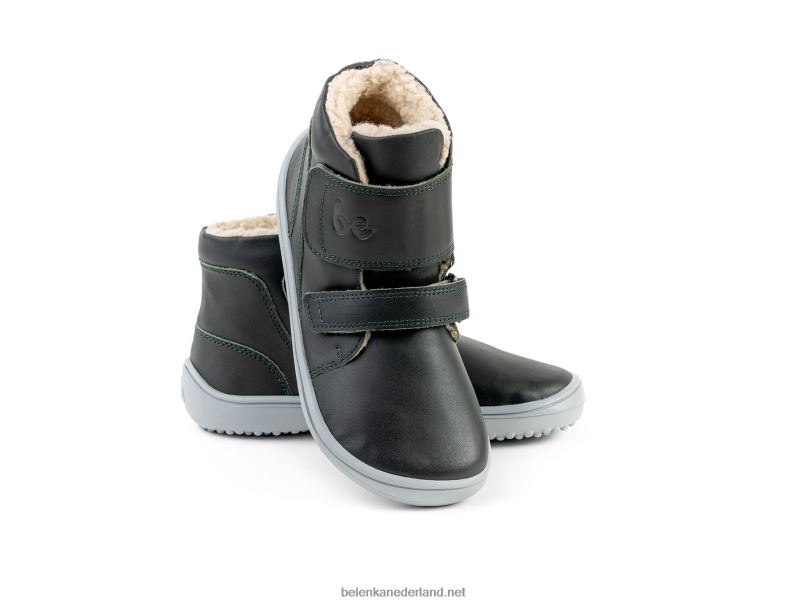 Be Lenka kinderen winter panda op blote voeten 08T6T188 houtskool zwart