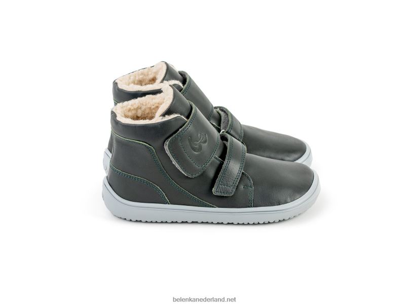 Be Lenka kinderen winter panda op blote voeten 08T6T188 houtskool zwart