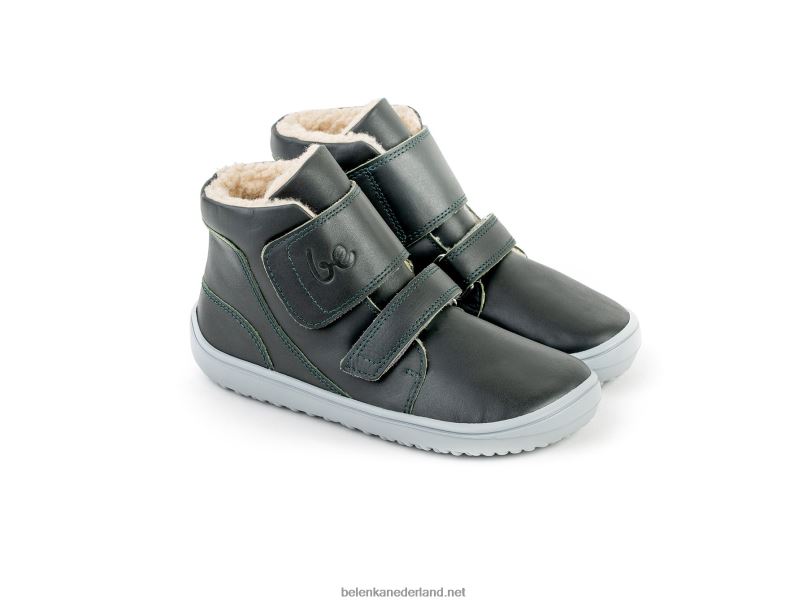 Be Lenka kinderen winter panda op blote voeten 08T6T188 houtskool zwart