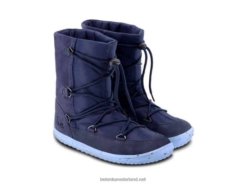 Be Lenka winterkids op blote voeten snowfox kids 2.0 08T6T196 donker & lichtblauw