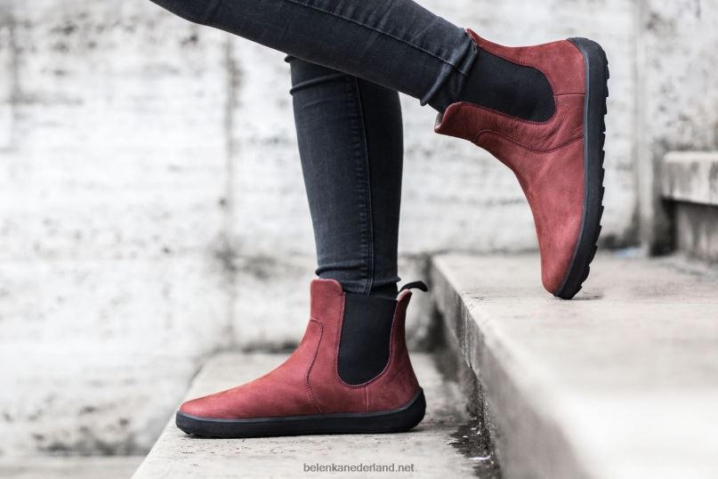 vrouwen Be Lenka laarzen op blote voeten lokken 08T6T131 bordeaux