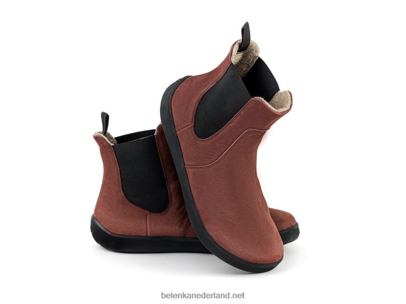 vrouwen Be Lenka laarzen op blote voeten lokken 08T6T131 bordeaux