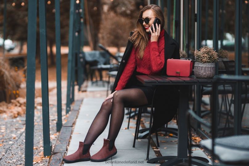 vrouwen Be Lenka laarzen op blote voeten lokken 08T6T131 bordeaux