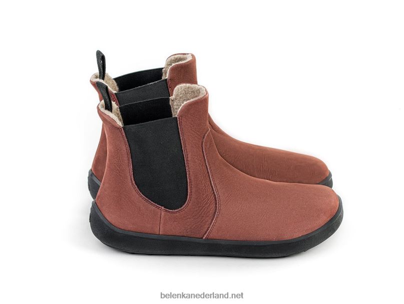 vrouwen Be Lenka laarzen op blote voeten lokken 08T6T131 bordeaux