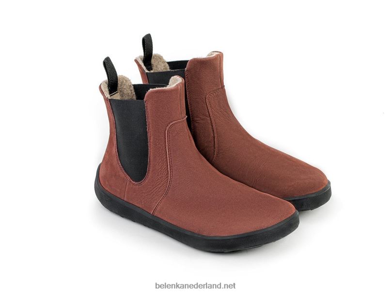 vrouwen Be Lenka laarzen op blote voeten lokken 08T6T131 bordeaux