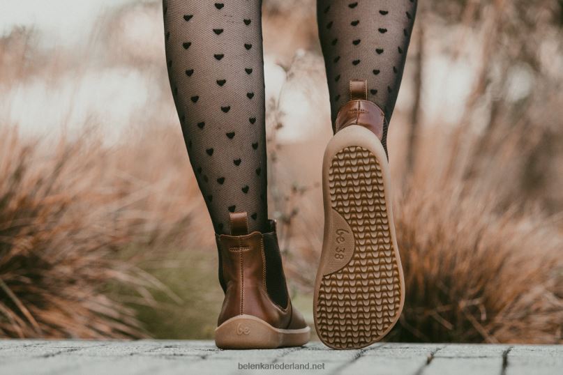 vrouwen Be Lenka laarzen op blote voeten verleiden neo 08T6T135 donker bruin