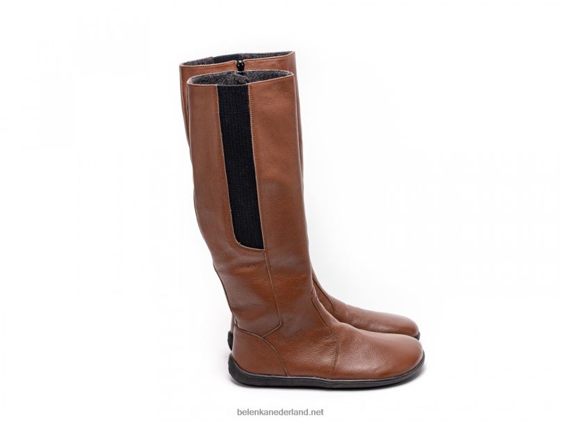 vrouwen Be Lenka barefoot lange laarzen sierra 08T6T153 bruin