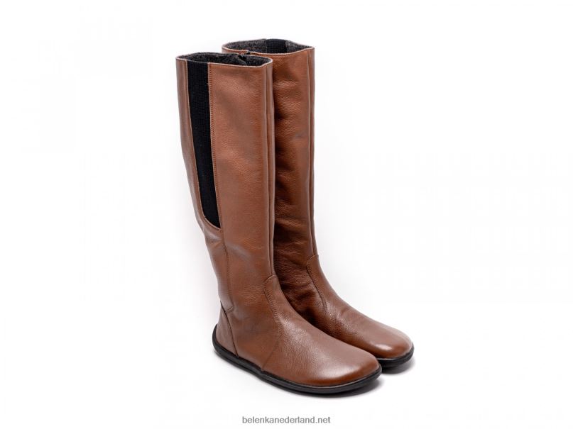 vrouwen Be Lenka barefoot lange laarzen sierra 08T6T153 bruin