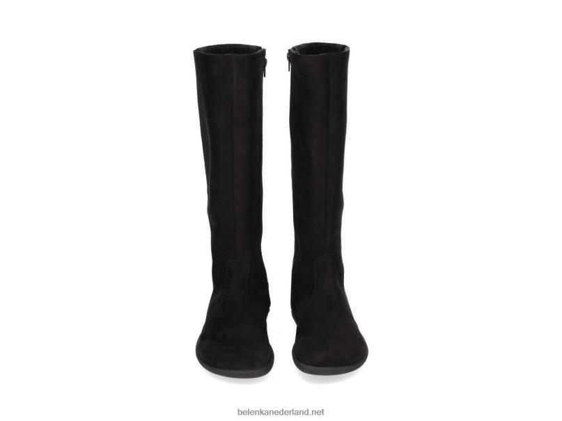 vrouwen Be Lenka barefoot lange laarzen sierra 08T6T156 mat zwart