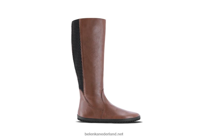 vrouwen Be Lenka blote voeten lange laarzen charlotte 08T6T137 donker bruin