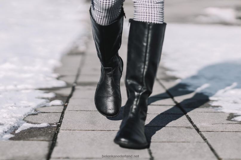 vrouwen Be Lenka lange laarzen op blote voeten - sierra 08T6T152 zwart