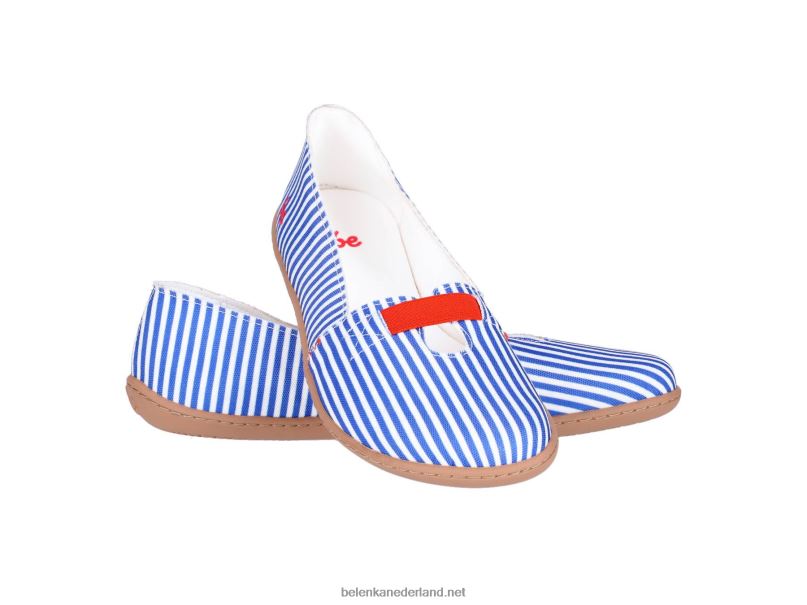vrouwen Be Lenka ballerina's - harmonie 08T6T168 blauwe strepen