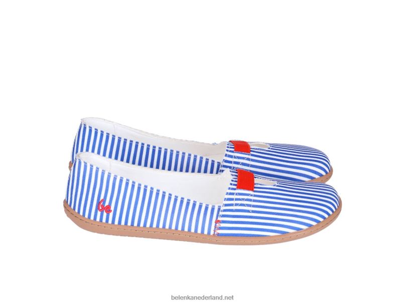 vrouwen Be Lenka ballerina's - harmonie 08T6T168 blauwe strepen