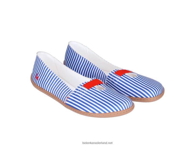 vrouwen Be Lenka ballerina's - harmonie 08T6T168 blauwe strepen
