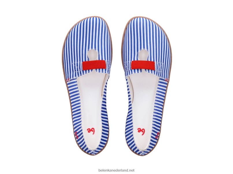 vrouwen Be Lenka ballerina's - harmonie 08T6T168 blauwe strepen