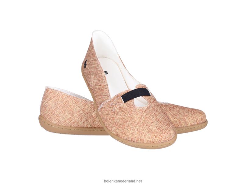 vrouwen Be Lenka ballerina's - harmonie 08T6T169 jute bruin