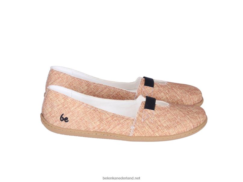 vrouwen Be Lenka ballerina's - harmonie 08T6T169 jute bruin