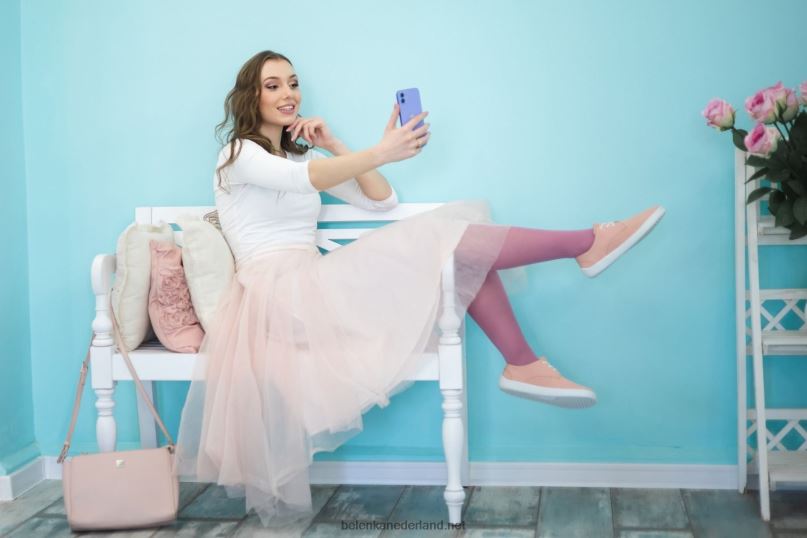 vrouwen Be Lenka blote voeten schoenen flair 08T6T160 perzik roze