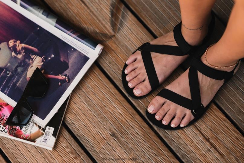 vrouwen Be Lenka sandalen op blote voeten - flexi 08T6T174 zwart