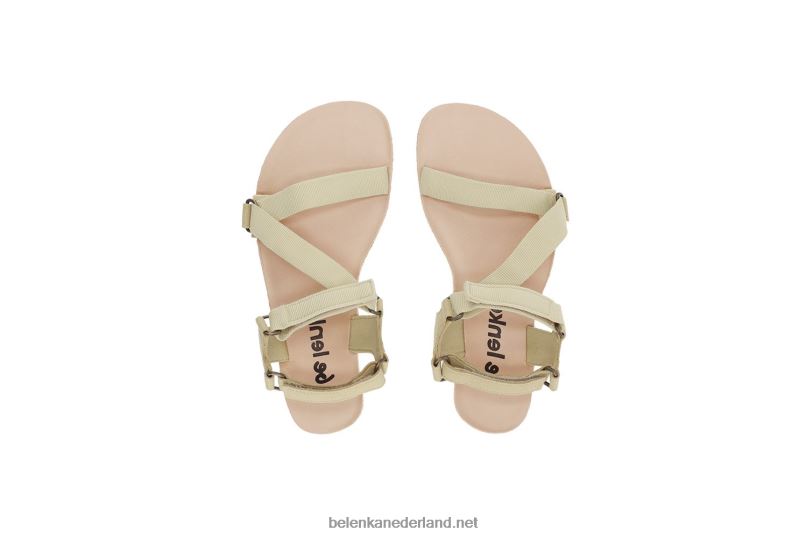 vrouwen Be Lenka sandalen op blote voeten - flexi 08T6T178 beige groen