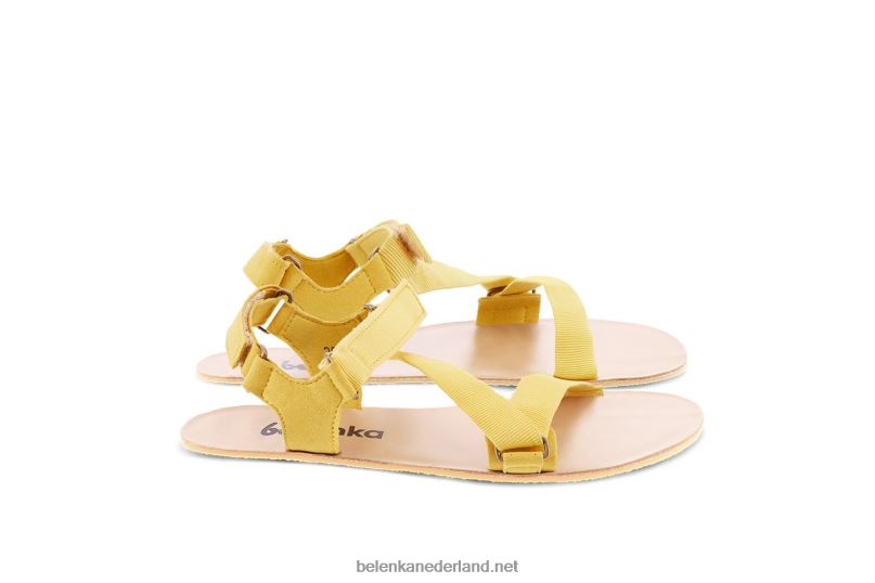 vrouwen Be Lenka sandalen op blote voeten - flexi 08T6T179 geel