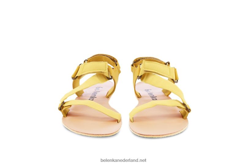 vrouwen Be Lenka sandalen op blote voeten - flexi 08T6T179 geel
