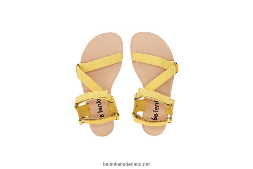 vrouwen Be Lenka sandalen op blote voeten - flexi 08T6T179 geel