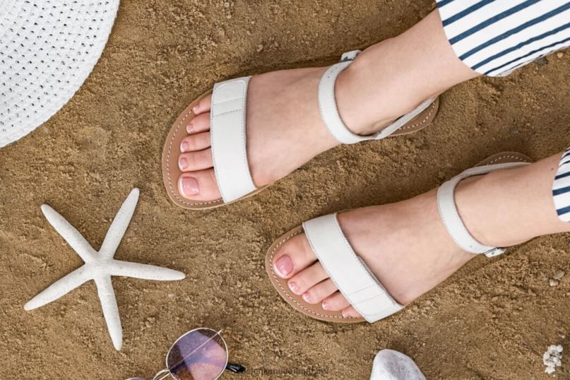 vrouwen Be Lenka sandalen op blote voeten - gratie 08T6T186 ivoorwit
