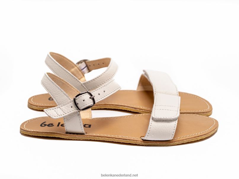 vrouwen Be Lenka sandalen op blote voeten - gratie 08T6T186 ivoorwit