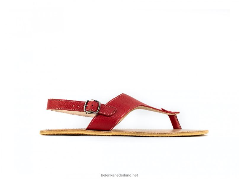 vrouwen Be Lenka sandalen op blote voeten - promenade 08T6T144 rood