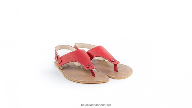 vrouwen Be Lenka sandalen op blote voeten - promenade 08T6T144 rood