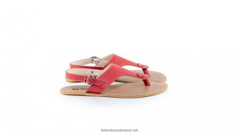 vrouwen Be Lenka sandalen op blote voeten - promenade 08T6T144 rood