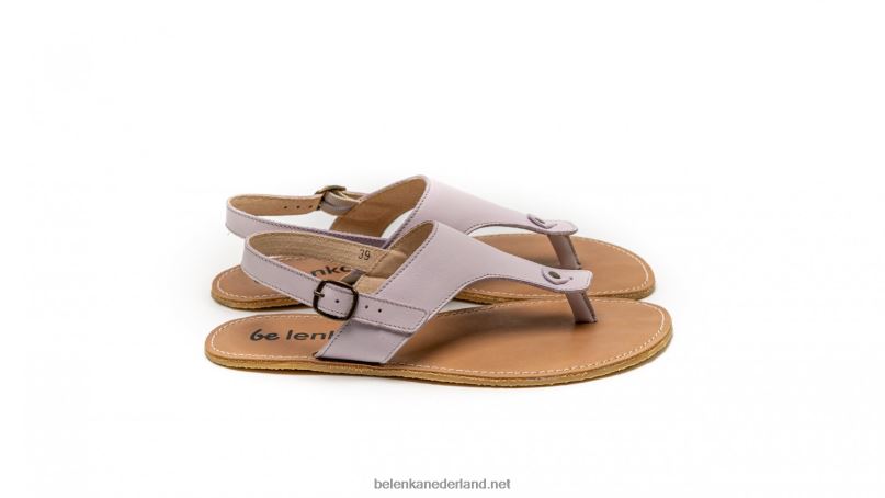 vrouwen Be Lenka sandalen op blote voeten - promenade 08T6T146 licht lila