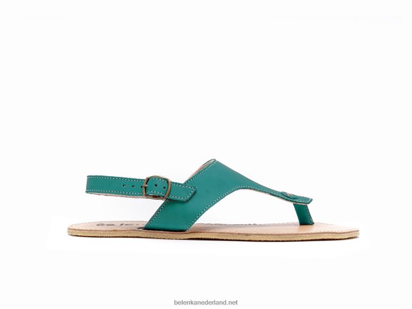 vrouwen Be Lenka sandalen op blote voeten - promenade 08T6T147 groente