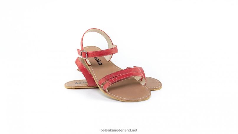 vrouwen Be Lenka sandalen op blote voeten - zomer 08T6T182 rood