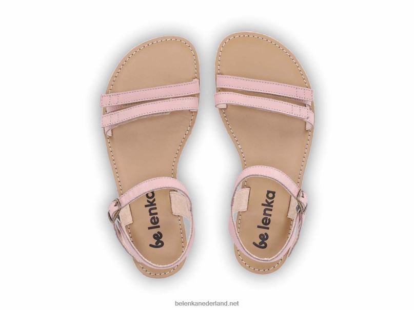 vrouwen Be Lenka sandalen op blote voeten - zomer 08T6T183 roos