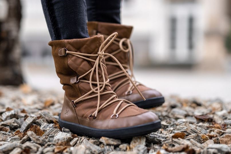 vrouwen Be Lenka winter barefoot boots snowfox (dames) 08T6T151 donker bruin