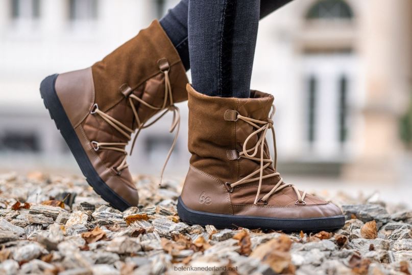 vrouwen Be Lenka winter barefoot boots snowfox (dames) 08T6T151 donker bruin