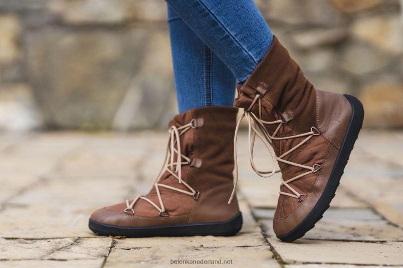 vrouwen Be Lenka winter barefoot boots snowfox (dames) 08T6T151 donker bruin