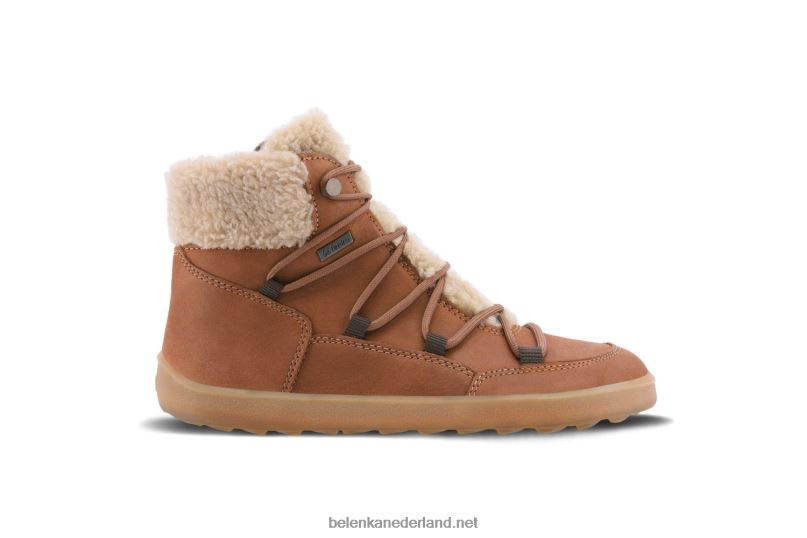 vrouwen Be Lenka winterlaarzen op blote voeten gelukzaligheid 08T6T141 bruin