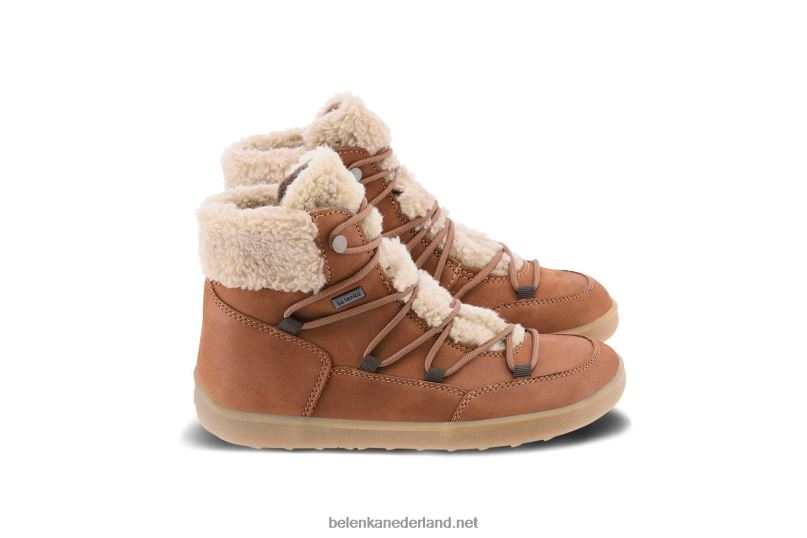 vrouwen Be Lenka winterlaarzen op blote voeten gelukzaligheid 08T6T141 bruin