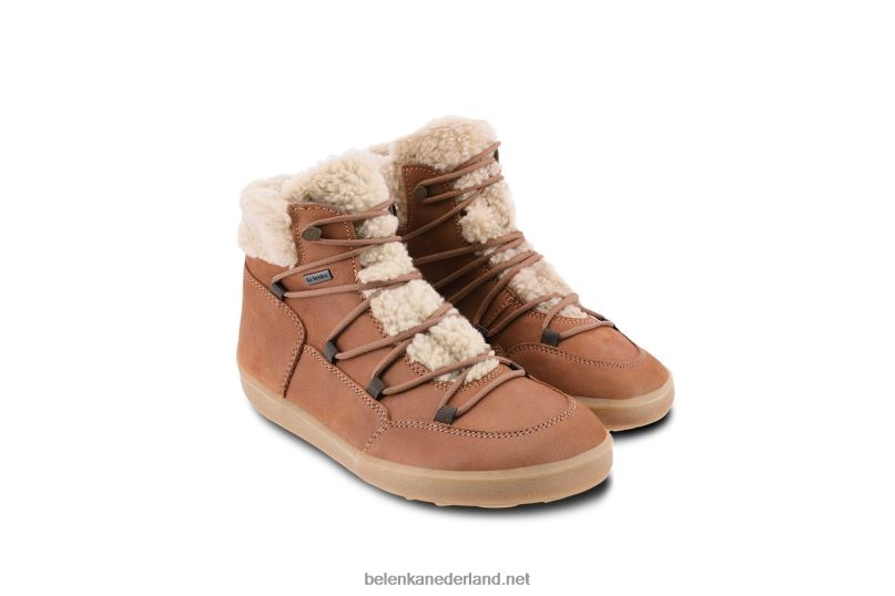 vrouwen Be Lenka winterlaarzen op blote voeten gelukzaligheid 08T6T141 bruin