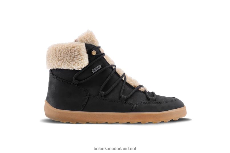 vrouwen Be Lenka winterlaarzen op blote voeten gelukzaligheid 08T6T142 zwart